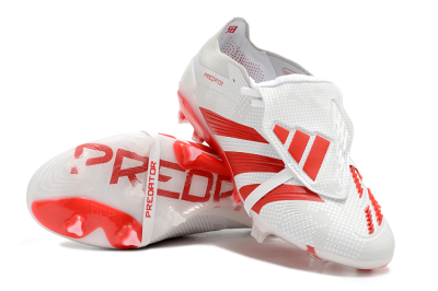 Men's Adidas Predator Elite Foldover Tongue FG Football Boots - Beige/Red/White