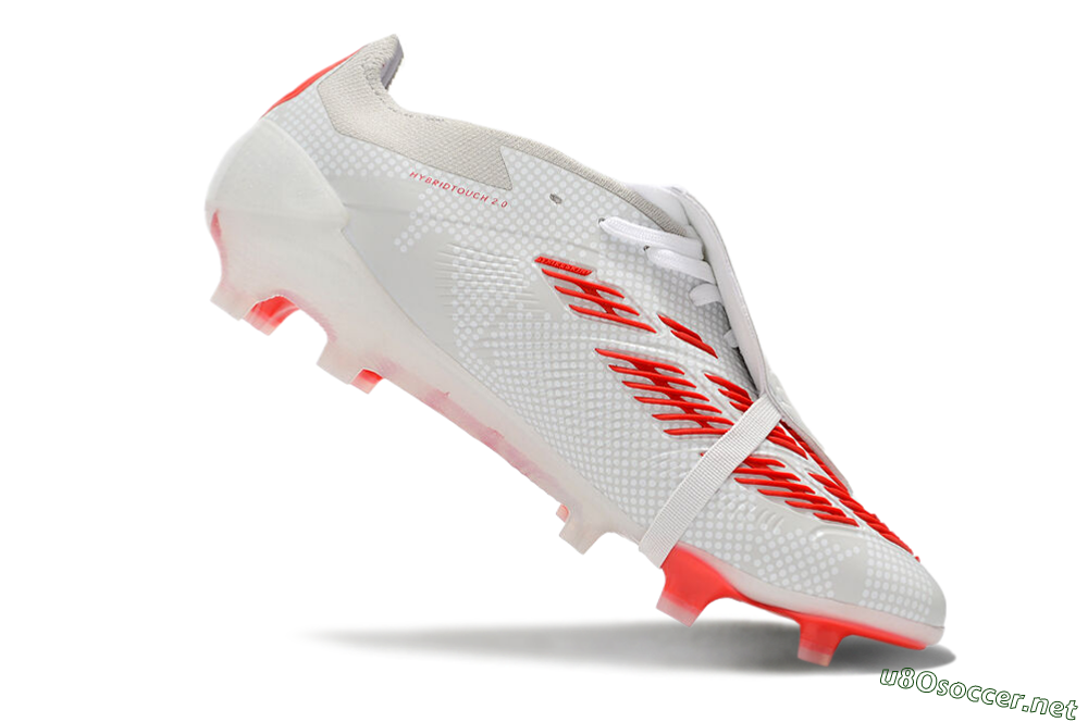 Men's Adidas Predator Elite Foldover Tongue FG Football Boots - Beige/Red/White 4