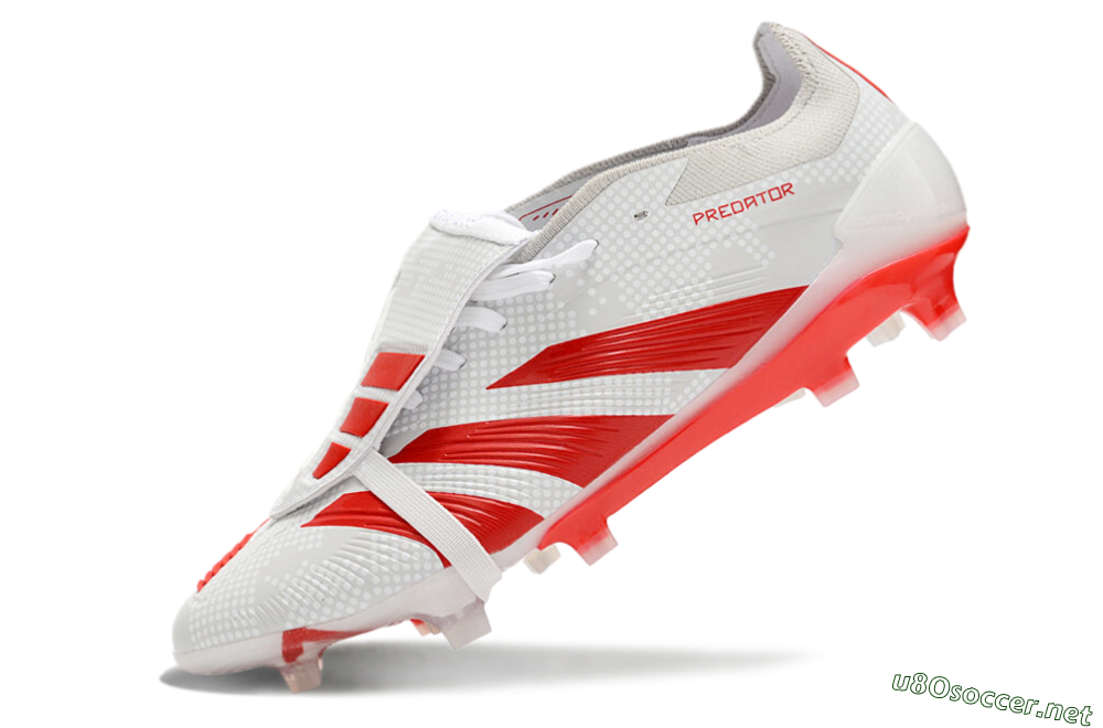 Men's Adidas Predator Elite Foldover Tongue FG Football Boots - Beige/Red/White 5