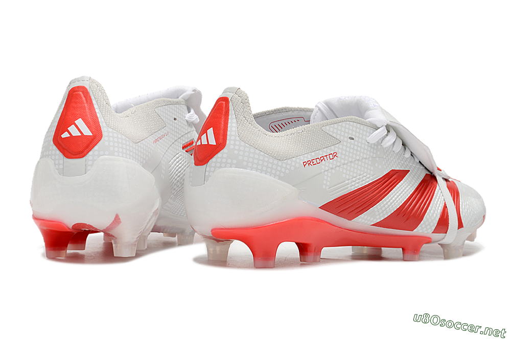 Men's Adidas Predator Elite Foldover Tongue FG Football Boots - Beige/Red/White 6