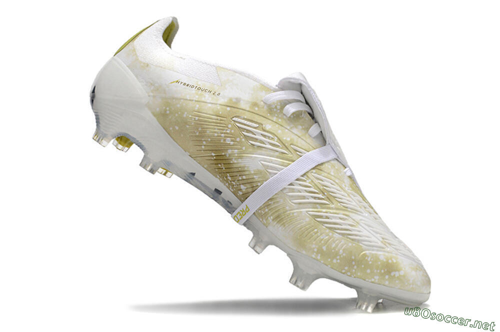 Men's Adidas Predator Elite Foldover Tongue FG Football Boots - White/Yellow/Green 4