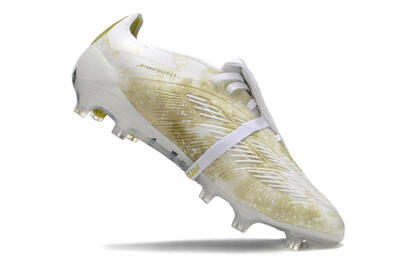 Men's Adidas Predator Elite Foldover Tongue FG Football Boots - White/Yellow/Green