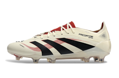 Unisex Adidas Predator Elite 2025 Goal Hunter FG Football Boots - Beige/Black/Red