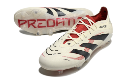 Unisex Adidas Predator Elite 2025 Goal Hunter FG Football Boots - Beige/Black/Red