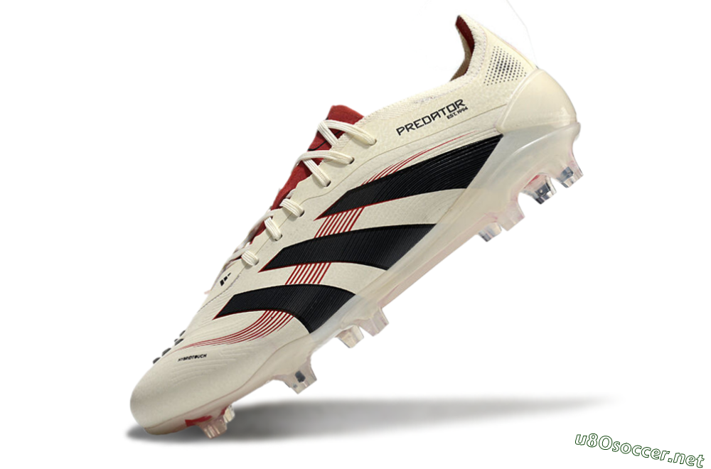 Unisex Adidas Predator Elite 2025 Goal Hunter FG Football Boots - Beige/Black/Red 5