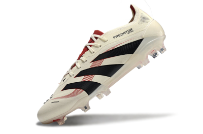 Unisex Adidas Predator Elite 2025 Goal Hunter FG Football Boots - Beige/Black/Red