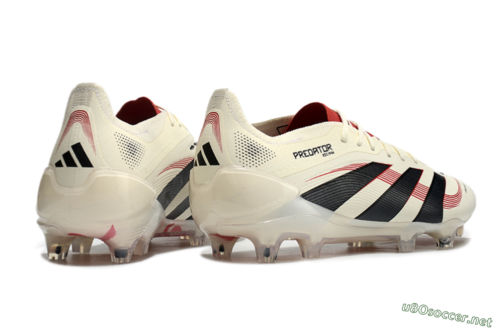 Unisex Adidas Predator Elite 2025 Goal Hunter FG Football Boots - Beige/Black/Red 6