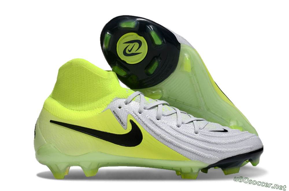 Men's Nike Phantom Luna Elite FG Football Boots - Grey/Yellow/Black 2