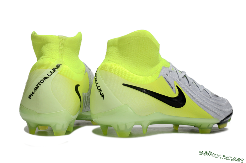 Men's Nike Phantom Luna Elite FG Football Boots - Grey/Yellow/Black 6