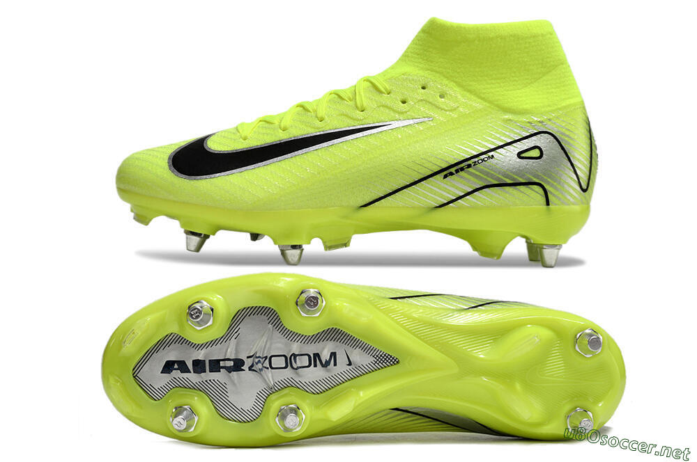 Men's Nike Air Zoom Mercurial Superfly 10 Elite SG Football Boots - Yellow/Silver/Black 1