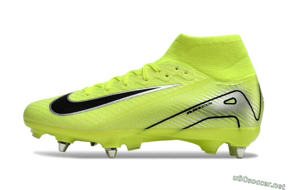 Men's Nike Air Zoom Mercurial Superfly 10 Elite SG Football Boots - Yellow/Silver/Black 0