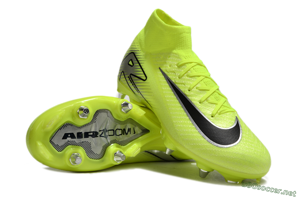 Men's Nike Air Zoom Mercurial Superfly 10 Elite SG Football Boots - Yellow/Silver/Black 3