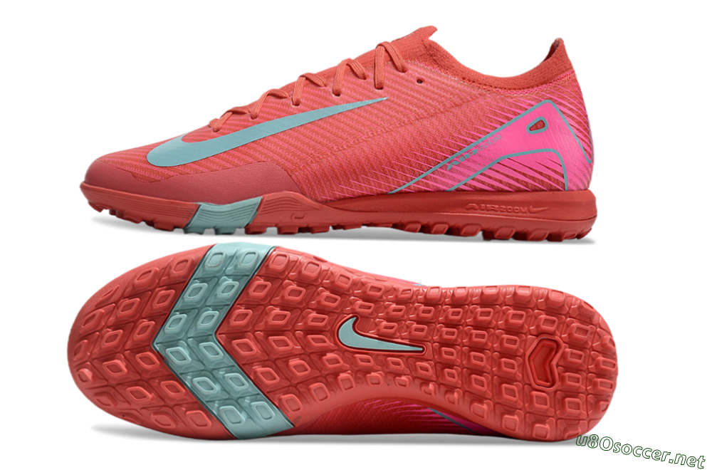 Unisex Nike Air Zoom Mercurial Vapor 16 Elite TF Football Shoes - Red/Jade/White 1