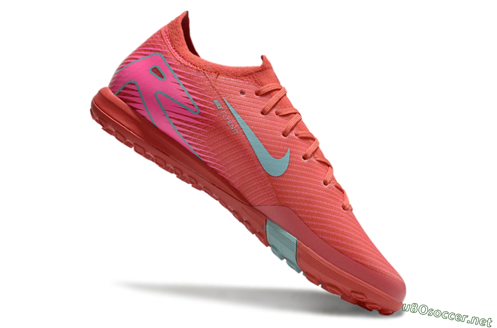 Unisex Nike Air Zoom Mercurial Vapor 16 Elite TF Football Shoes - Red/Jade/White 4