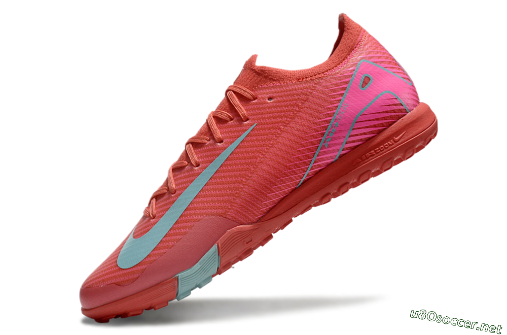 Unisex Nike Air Zoom Mercurial Vapor 16 Elite TF Football Shoes - Red/Jade/White 5