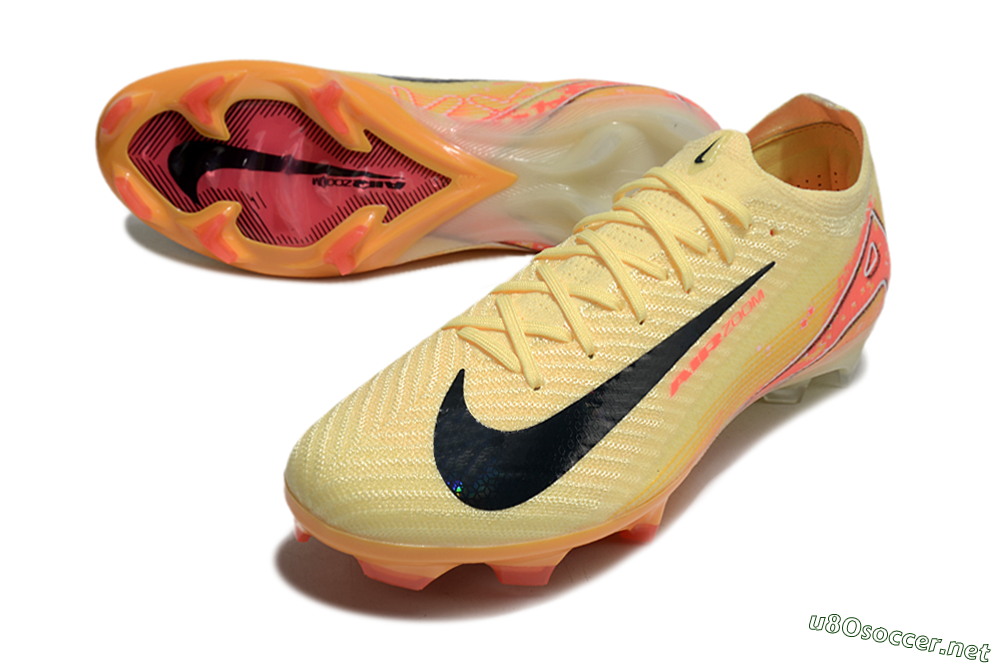 Men's Nike Air Zoom Mercurial Vapor 16 Elite FG Football Boots - Yellow/Black/Pink 3