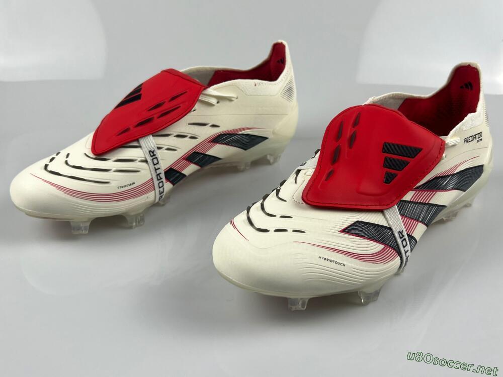 Men's Adidas Predator Elite Foldover Tongue FG Football Boots - Beige/Black/Red