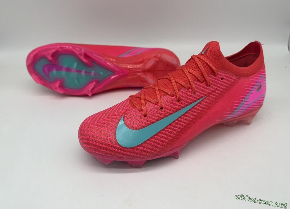 Unisex Nike Air Zoom Mercurial Vapor 16 Elite FG Football Boots - Red/Jade/White