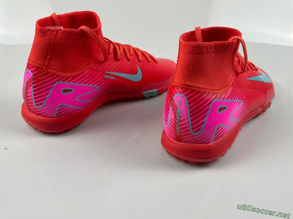 Unisex Nike Air Zoom Mercurial Superfly 10 Elite TF Football Shoes - Red/Jade/White