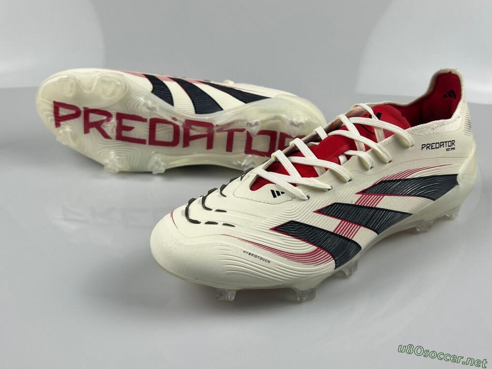 Unisex Adidas Predator Elite 2025 Goal Hunter FG Football Boots - Beige/Black/Red