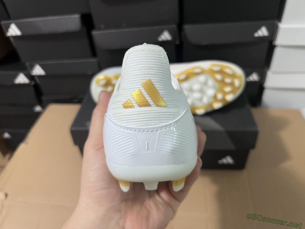 Unisex Adidas F50 Elite MG Football Boots - White/Gold