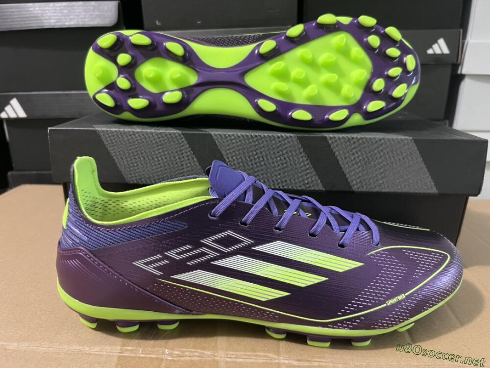 Unisex Adidas F50 Elite MG Football Boots - Purple/Yellow