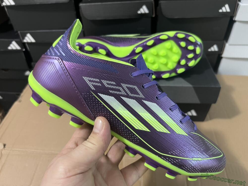Unisex Adidas F50 Elite MG Football Boots - Purple/Yellow