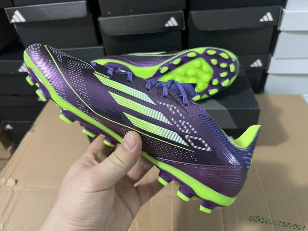 Unisex Adidas F50 Elite MG Football Boots - Purple/Yellow