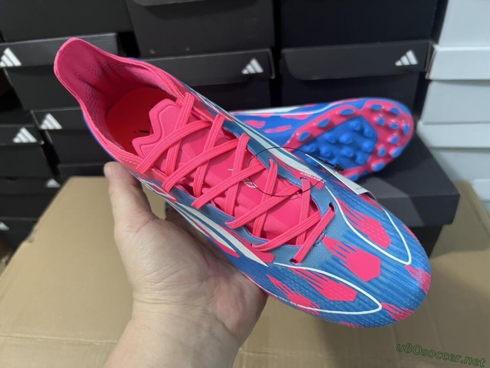 Unisex Adidas F50 Elite MG Football Boots - Blue/White/Red