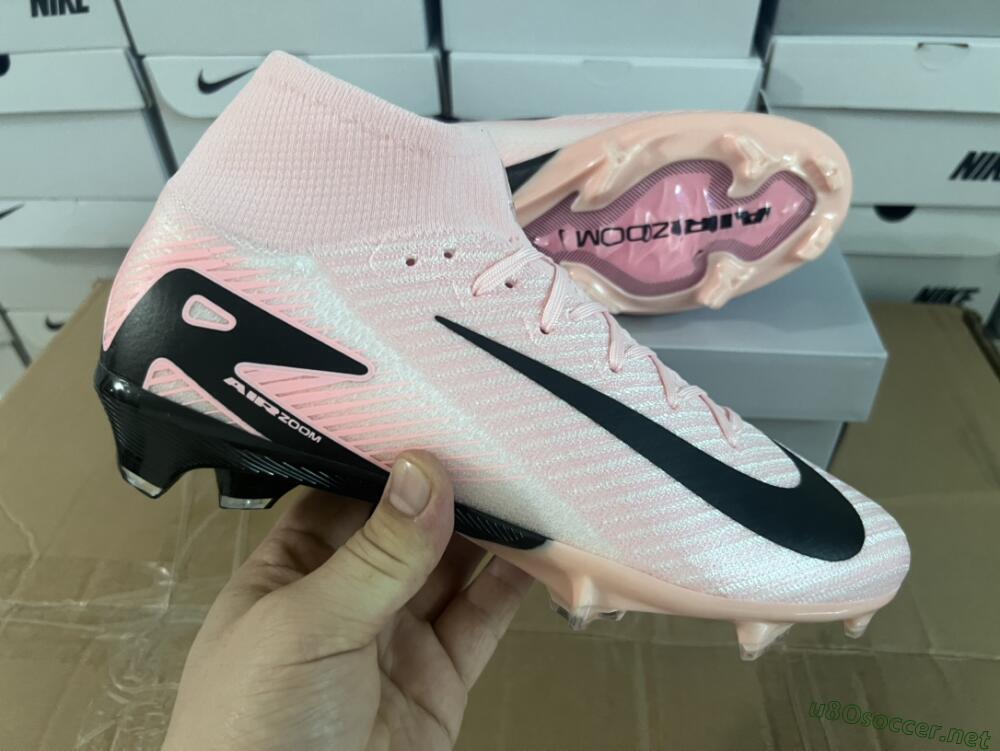 Unisex Nike Air Zoom Mercurial Superfly 10 Elite FG Football Boots - Pink/White/Black