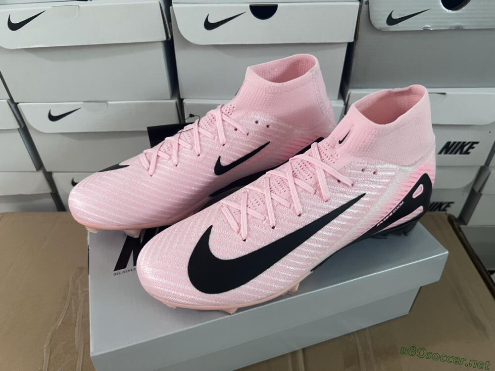 Unisex Nike Air Zoom Mercurial Superfly 10 Elite FG Football Boots - Pink/White/Black