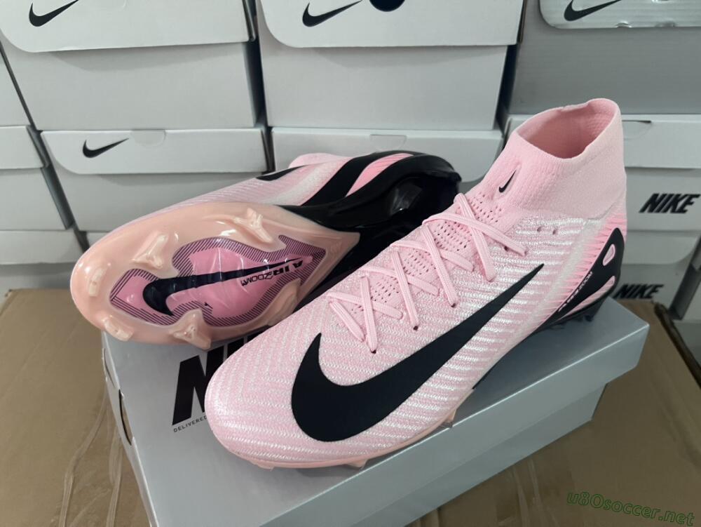 Unisex Nike Air Zoom Mercurial Superfly 10 Elite FG Football Boots - Pink/White/Black