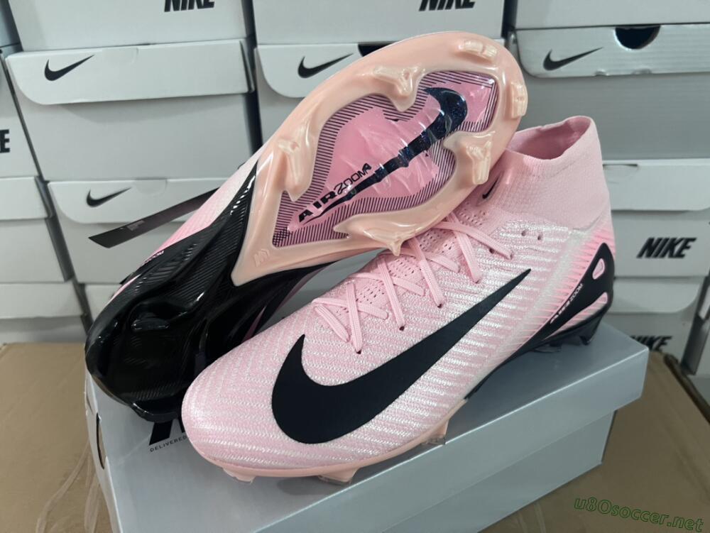 Unisex Nike Air Zoom Mercurial Superfly 10 Elite FG Football Boots - Pink/White/Black