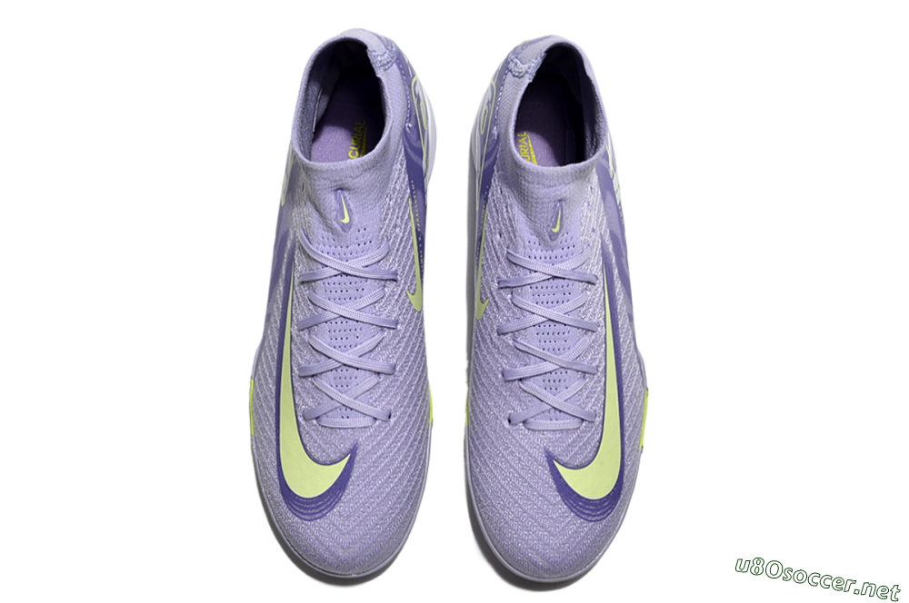 Unisex Nike Air Zoom Mercurial Superfly 10 Elite TF Football Shoes - Purple/Yellow/White 4