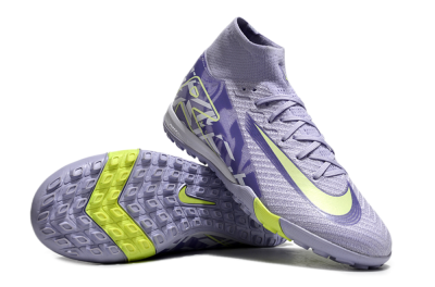 Unisex Nike Air Zoom Mercurial Superfly 10 Elite TF Football Shoes - Purple/Yellow/White