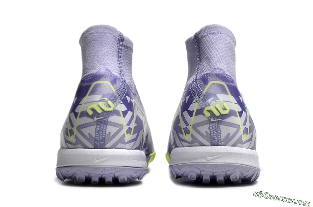Unisex Nike Air Zoom Mercurial Superfly 10 Elite TF Football Shoes - Purple/Yellow/White 5