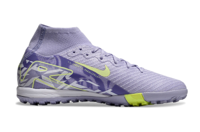 Unisex Nike Air Zoom Mercurial Superfly 10 Elite TF Football Shoes - Purple/Yellow/White