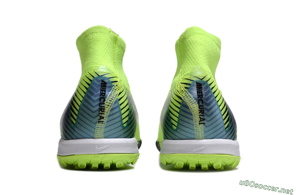 Unisex Nike Air Zoom Mercurial Superfly 10 Elite TF Football Shoes - Yellow/Black/Blue 5