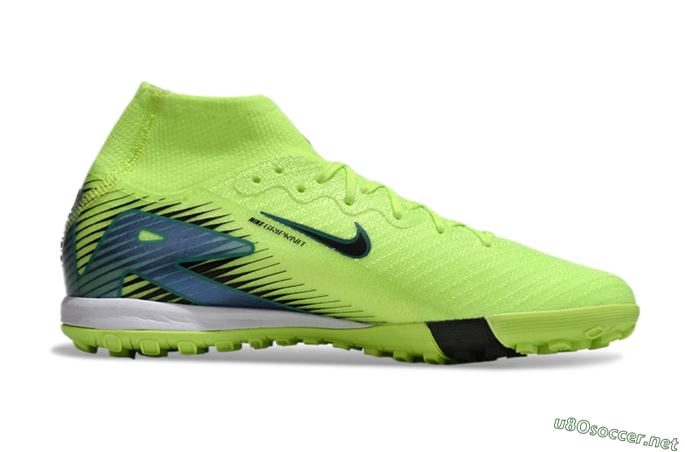 Unisex Nike Air Zoom Mercurial Superfly 10 Elite TF Football Shoes - Yellow/Black/Blue 7