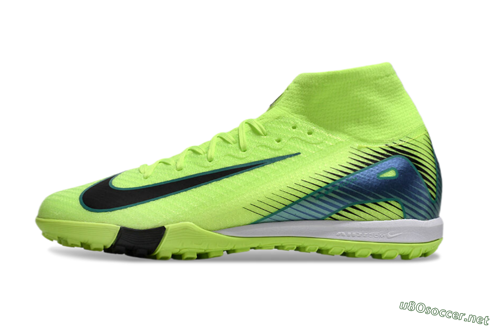 Unisex Nike Air Zoom Mercurial Superfly 10 Elite TF Football Shoes - Yellow/Black/Blue 0