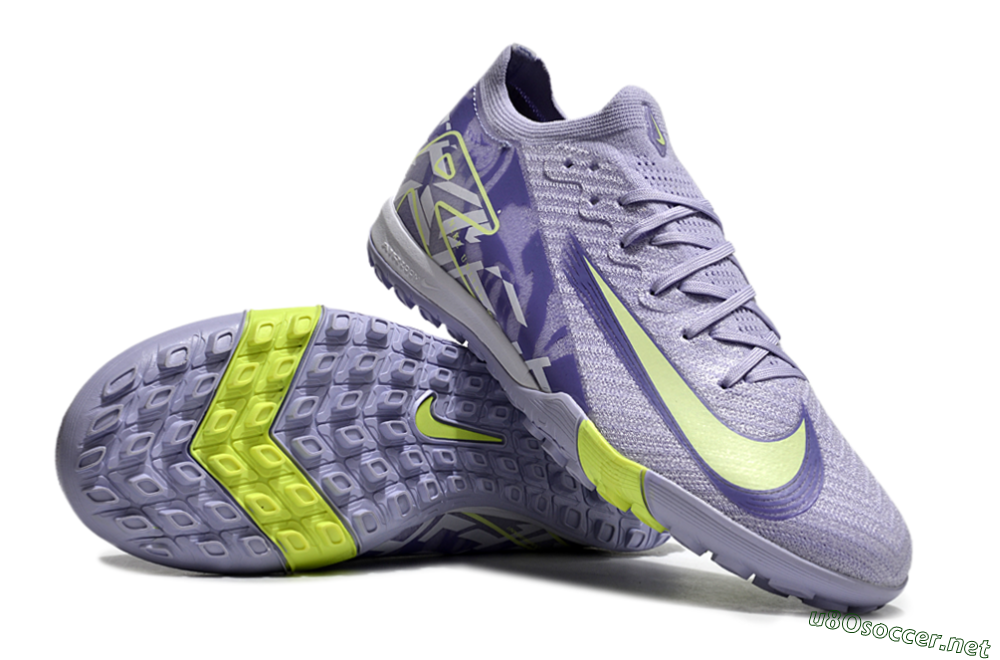 Unisex Nike Air Zoom Mercurial Vapor 16 Elite TF Football Shoes - Purple/Yellow/White 3