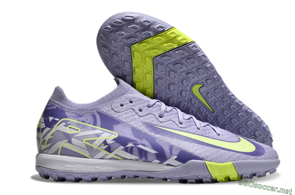 Unisex Nike Air Zoom Mercurial Vapor 16 Elite TF Football Shoes - Purple/Yellow/White 2