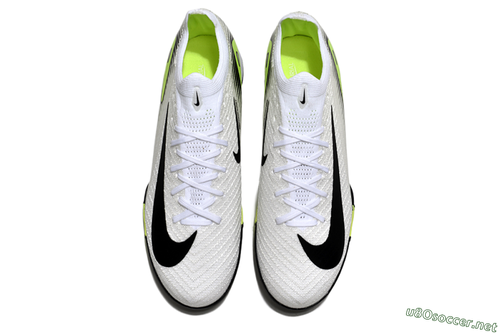 Unisex Nike Air Zoom Mercurial Vapor 16 Elite TF Football Shoes - White/Black/Yellow 4