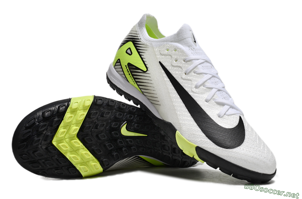 Unisex Nike Air Zoom Mercurial Vapor 16 Elite TF Football Shoes - White/Black/Yellow 3