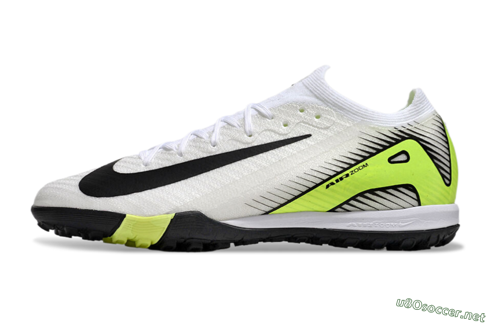 Unisex Nike Air Zoom Mercurial Vapor 16 Elite TF Football Shoes - White/Black/Yellow 0