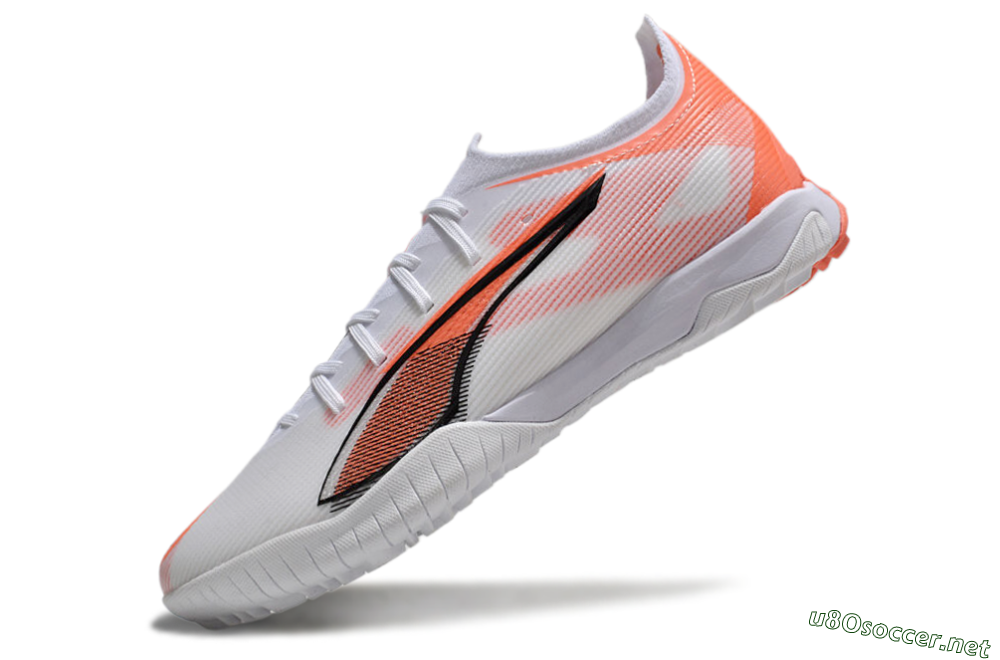 Men's Puma Ultra Ultimate TF Football Shoes - White/Red/Black 5