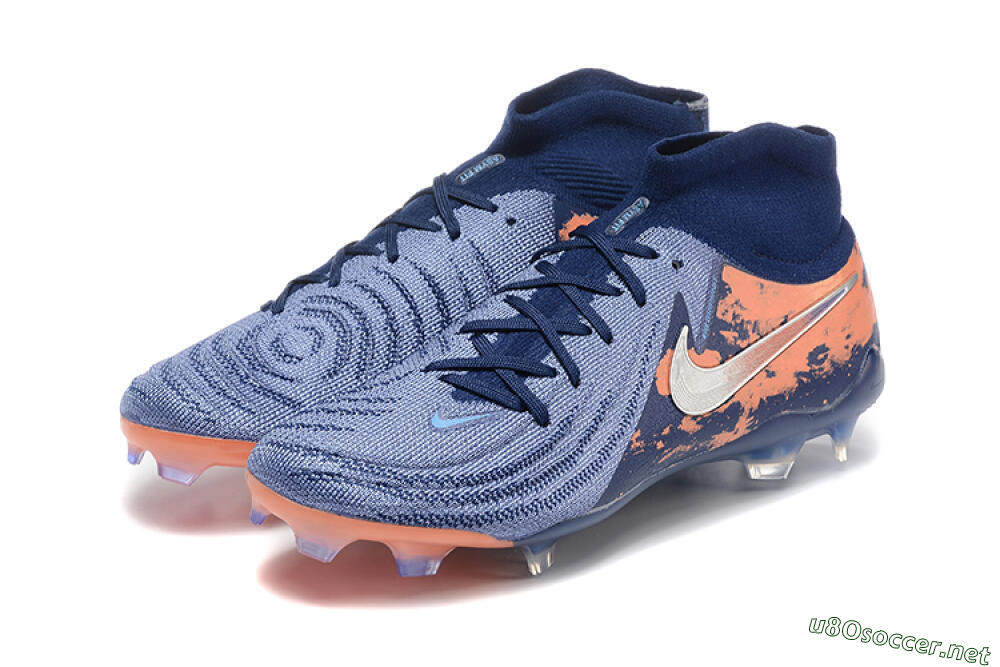 Men's Nike Phantom Luna Elite FG Football Boots - Blue/Silver/Orange 5