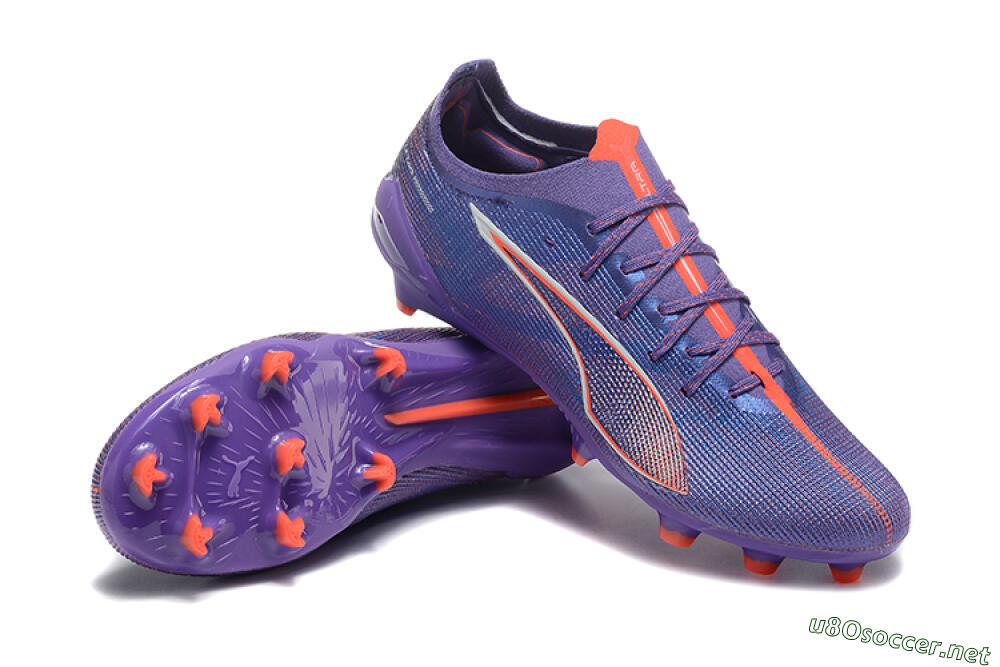 Men's Puma Ultra 5 Ultimate FG Football Boots - Purple/Blue/Red 4