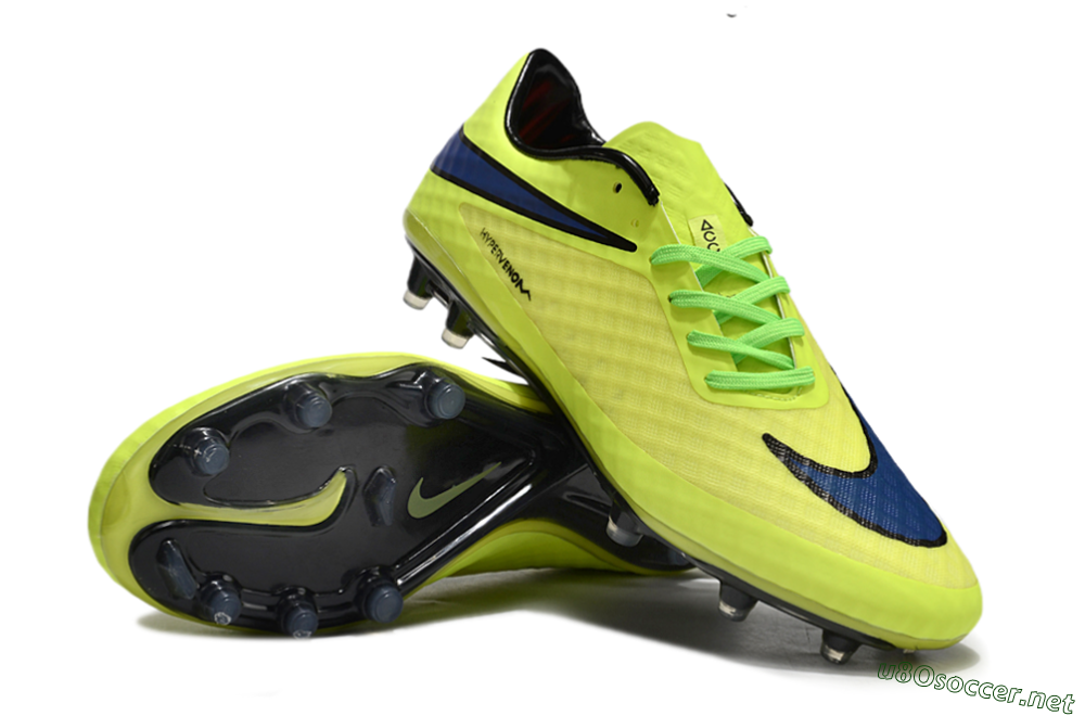 Men's Nike Hypervenom Phantom FG Football Boots - Yellow/Blue/Black 3