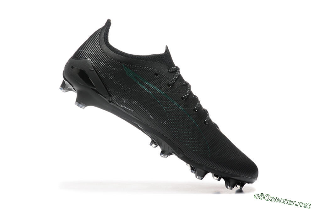 Men's Puma Ultra 5 Ultimate FG Football Boots - Black/Jade/White 7